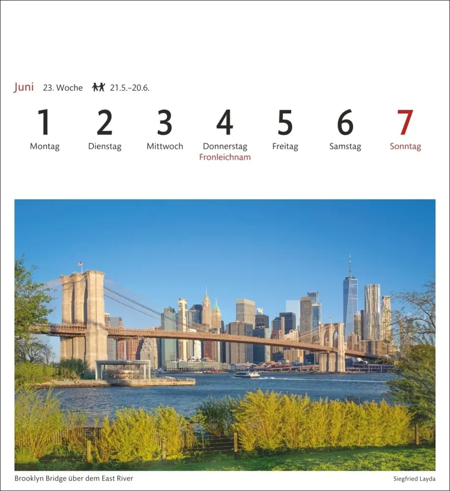 Bild: 9783840035630 | New York Sehnsuchtskalender 2026 - Wochenkalender mit 53 Postkarten