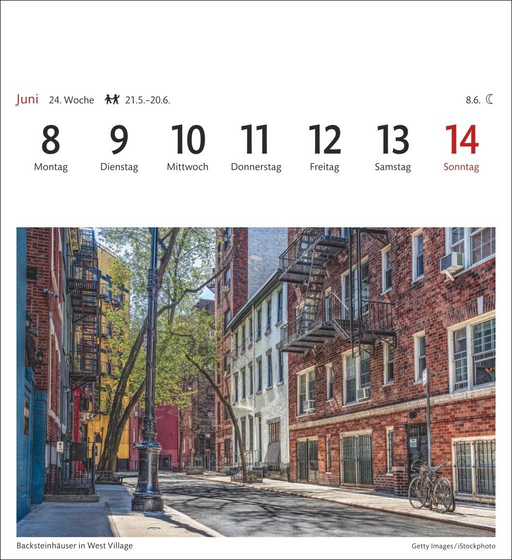 Bild: 9783840035630 | New York Sehnsuchtskalender 2026 - Wochenkalender mit 53 Postkarten