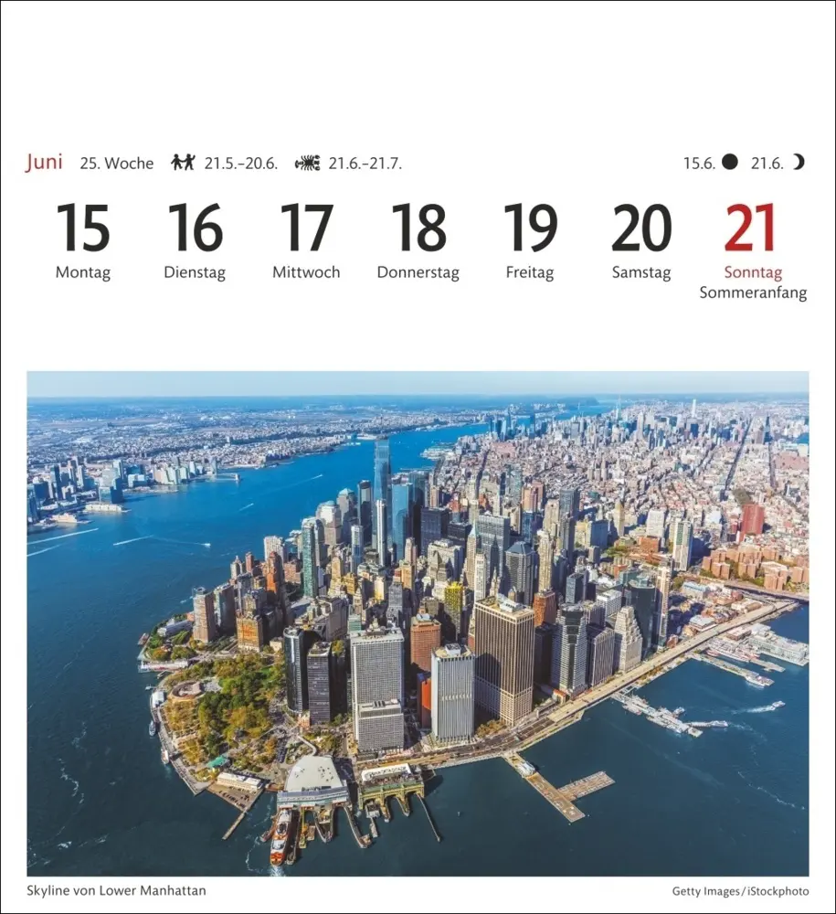 Bild: 9783840035630 | New York Sehnsuchtskalender 2026 - Wochenkalender mit 53 Postkarten