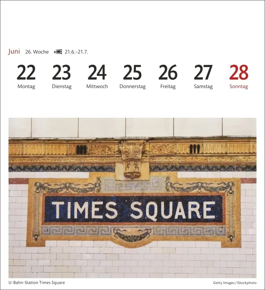 Bild: 9783840035630 | New York Sehnsuchtskalender 2026 - Wochenkalender mit 53 Postkarten