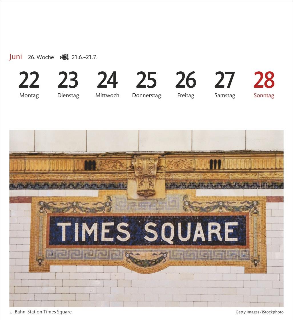 Bild: 9783840035630 | New York Sehnsuchtskalender 2026 - Wochenkalender mit 53 Postkarten