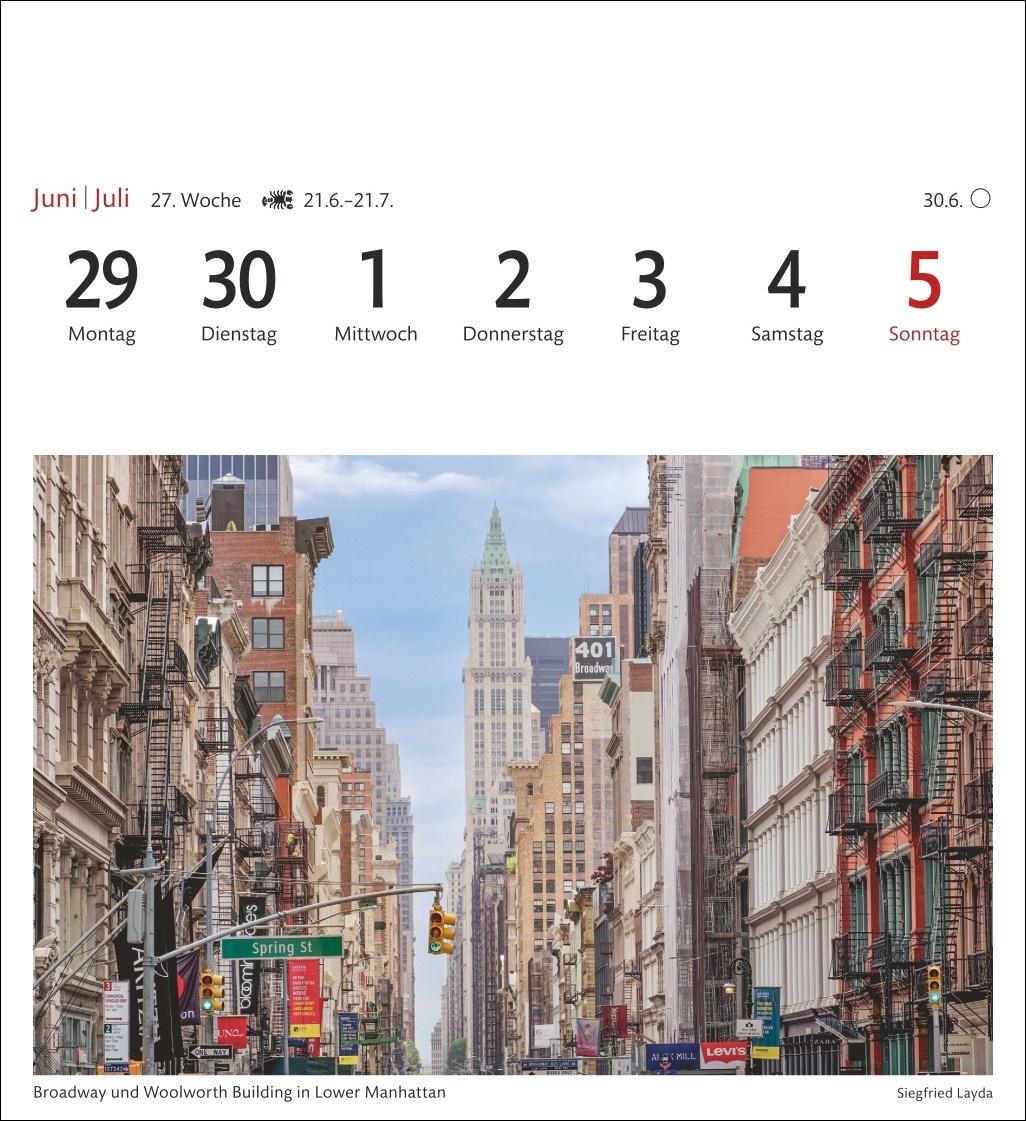 Bild: 9783840035630 | New York Sehnsuchtskalender 2026 - Wochenkalender mit 53 Postkarten
