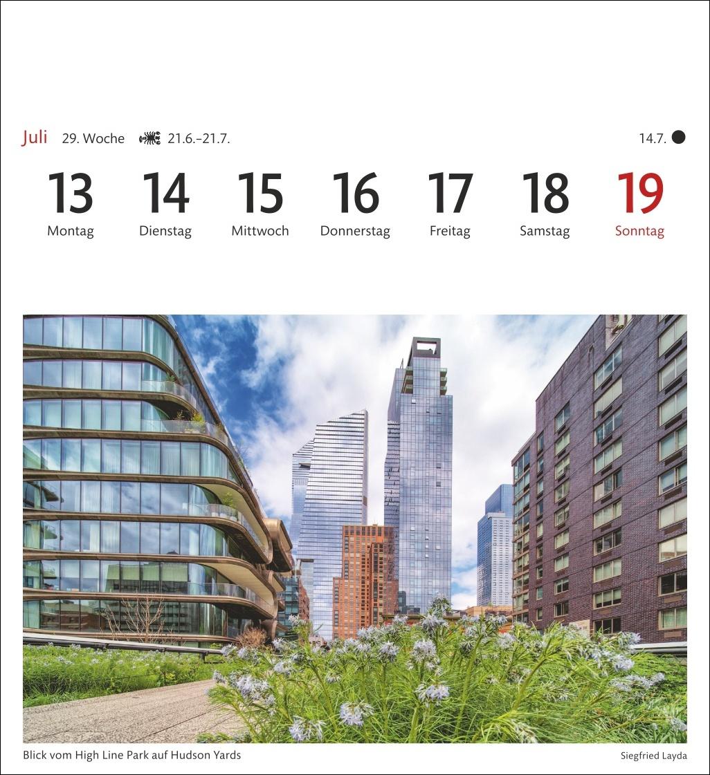 Bild: 9783840035630 | New York Sehnsuchtskalender 2026 - Wochenkalender mit 53 Postkarten