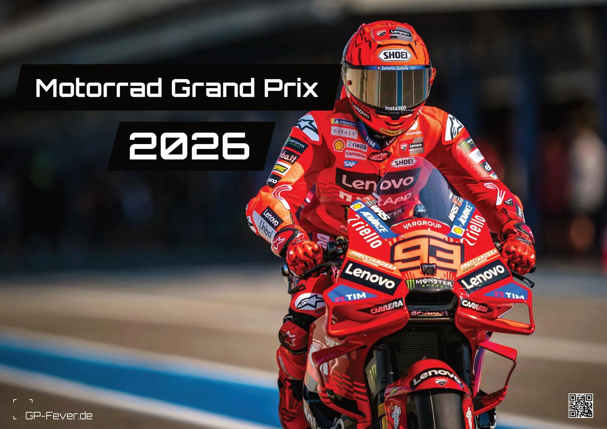 Cover: 9783986735630 | Motorrad Grand Prix 2026 - Kalender MotoGP DIN A3 | GP-Fever. de