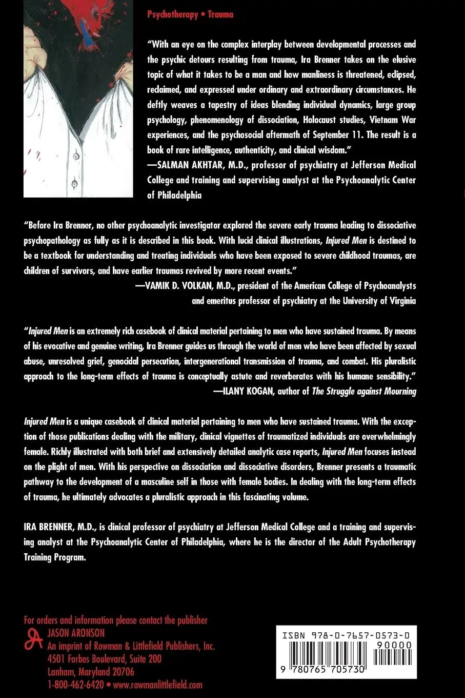 Rückseite: 9780765705730 | Injured Men | Trauma, Healing, and the Masculine Self | Ira Brenner