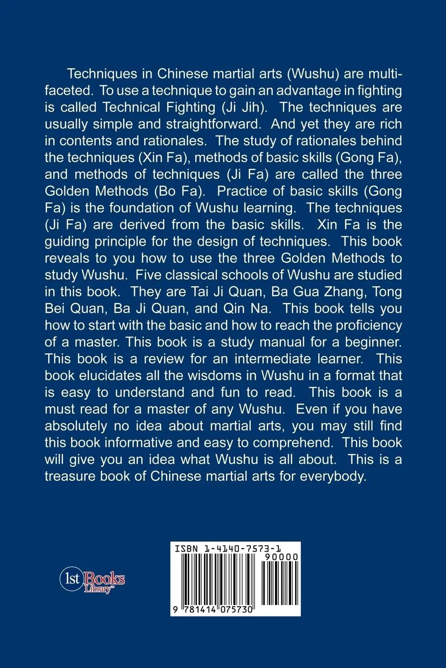 Rückseite: 9781414075730 | The Treasure Book of Chinese Martial Arts (Volume I) | Peter Jaw