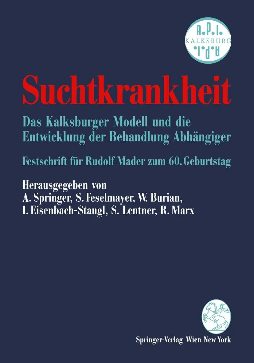 Cover: 9783211825730 | Suchtkrankheit | Alfred Springer (u. a.) | Taschenbuch | xviii | 1994