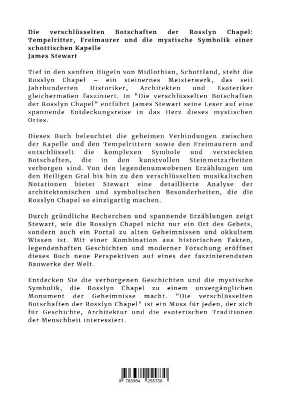 Rückseite: 9783384255730 | Die verschlüsselten Botschaften der Rosslyn Chapel | James Stewart