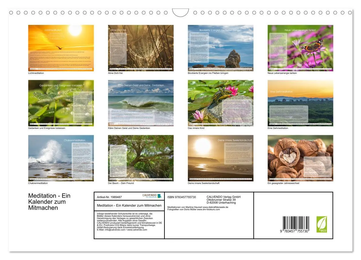 Bild: 9783457755730 | Meditation - Ein Kalender zum Mitmachen (Wandkalender 2026 DIN A3...