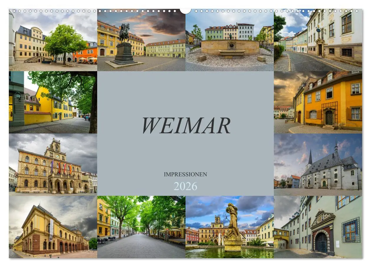 Cover: 9783457825730 | Weimar Impressionen (Wandkalender 2026 DIN A2 quer), CALVENDO...