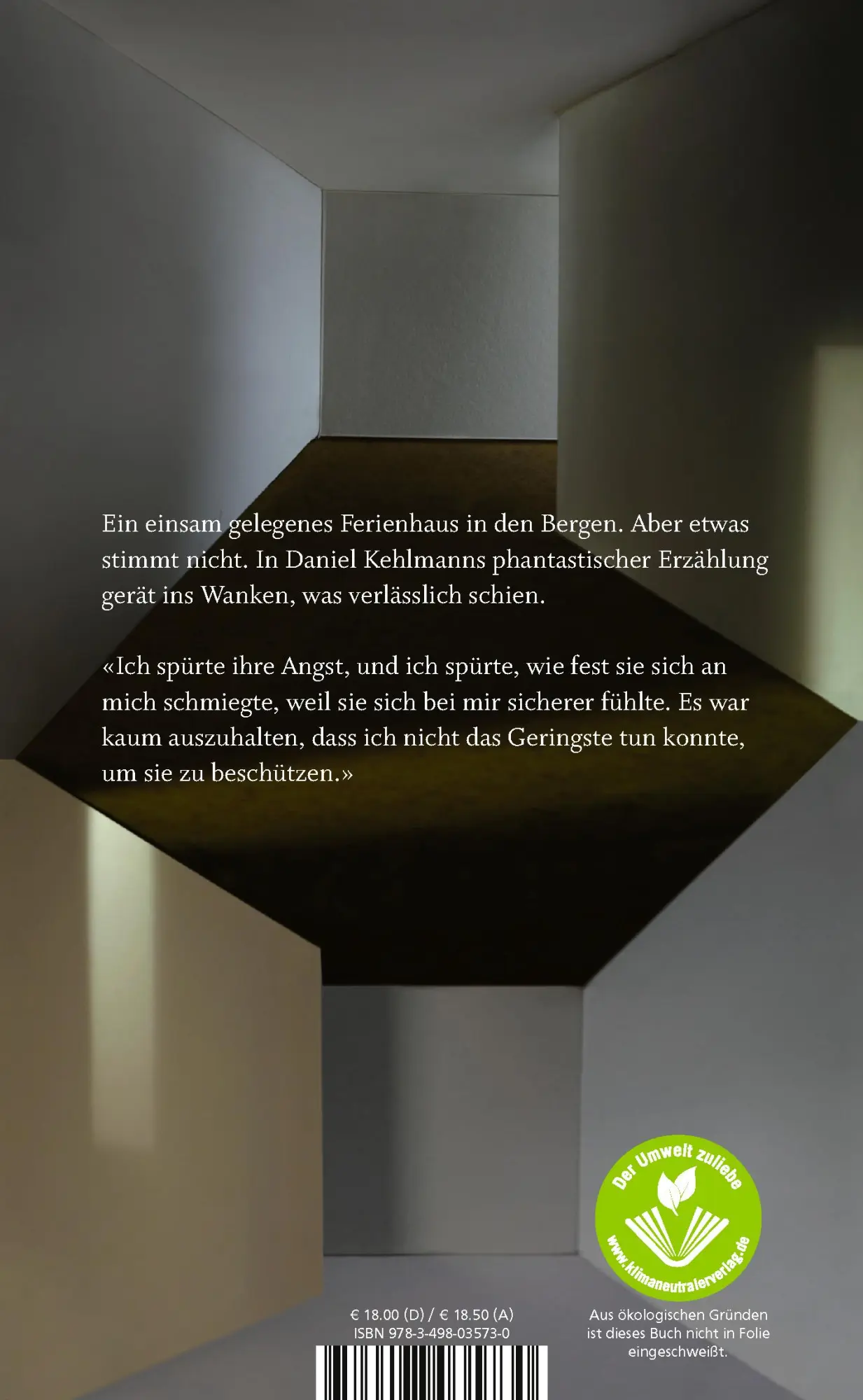 Rückseite: 9783498035730 | Du hättest gehen sollen | Daniel Kehlmann | Buch | 96 S. | Deutsch