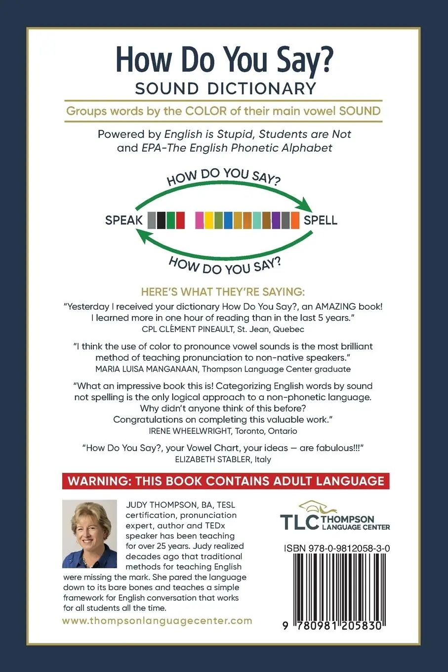 Rückseite: 9780981205830 | How Do You Say? | Dictionary | Judy Thompson | Taschenbuch | Englisch