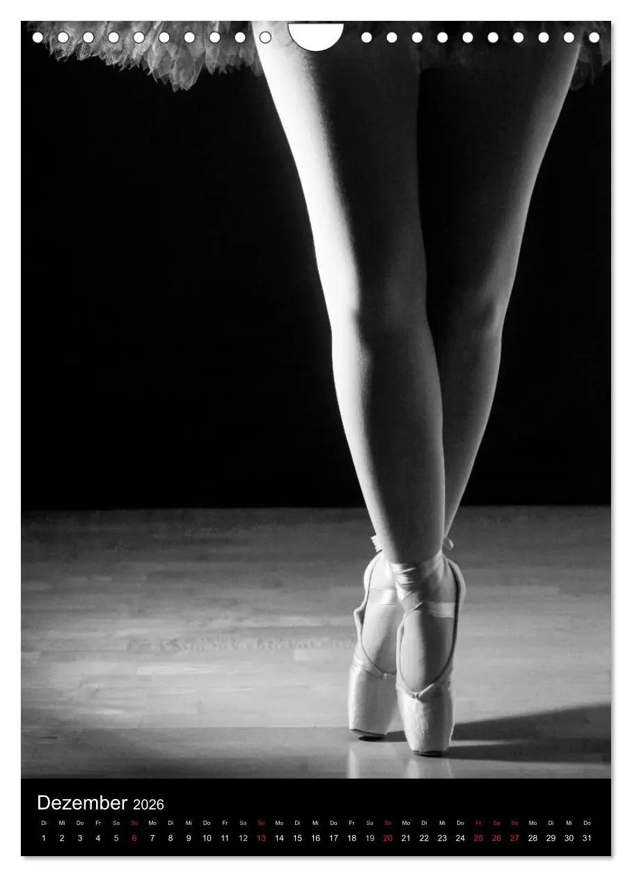 Bild: 9783516455830 | Ballett in Schwarzweiss (Wandkalender 2026 DIN A4 hoch), CALVENDO...