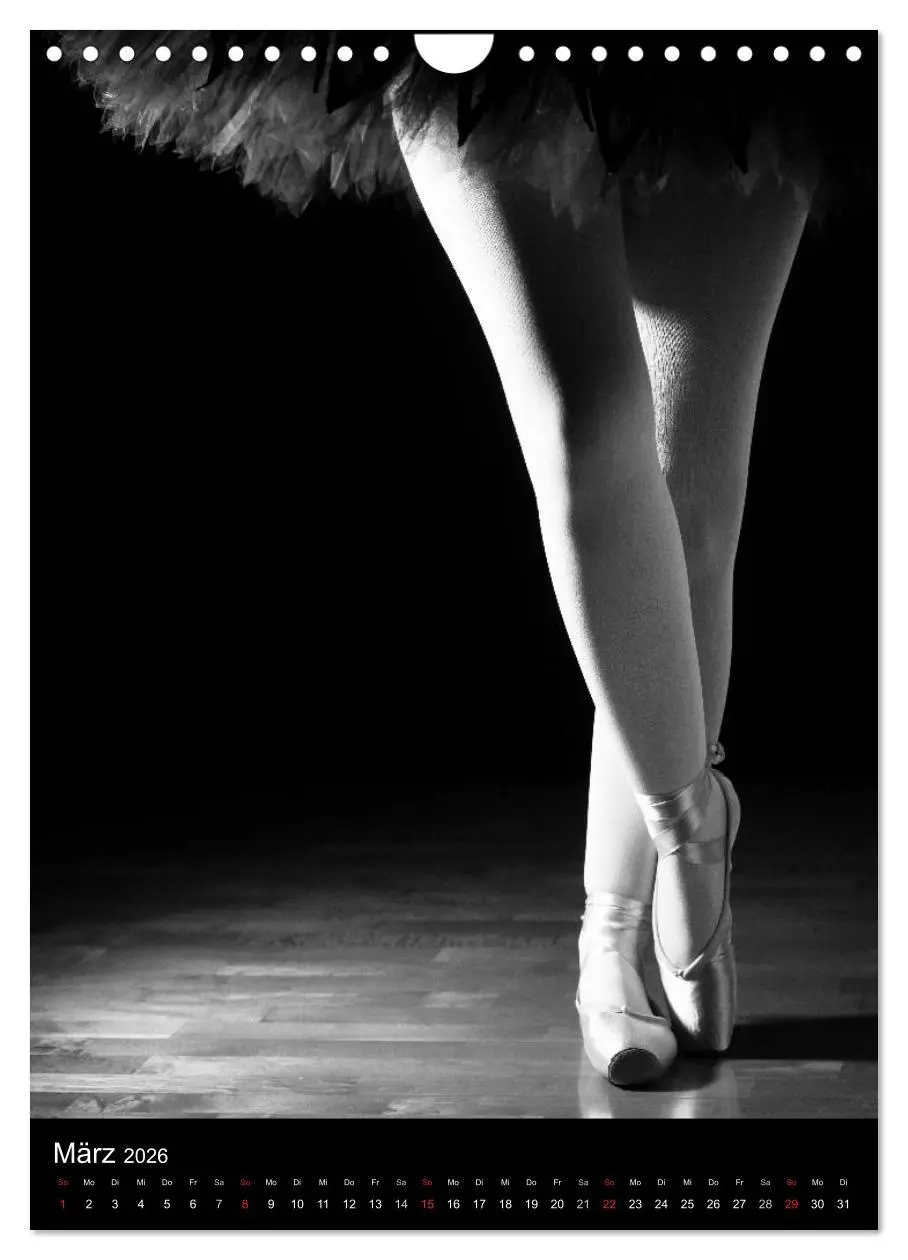 Bild: 9783516455830 | Ballett in Schwarzweiss (Wandkalender 2026 DIN A4 hoch), CALVENDO...