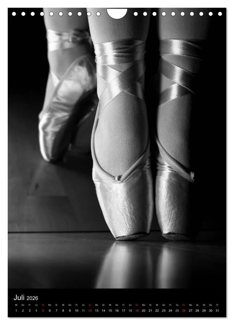 Bild: 9783516455830 | Ballett in Schwarzweiss (Wandkalender 2026 DIN A4 hoch), CALVENDO...