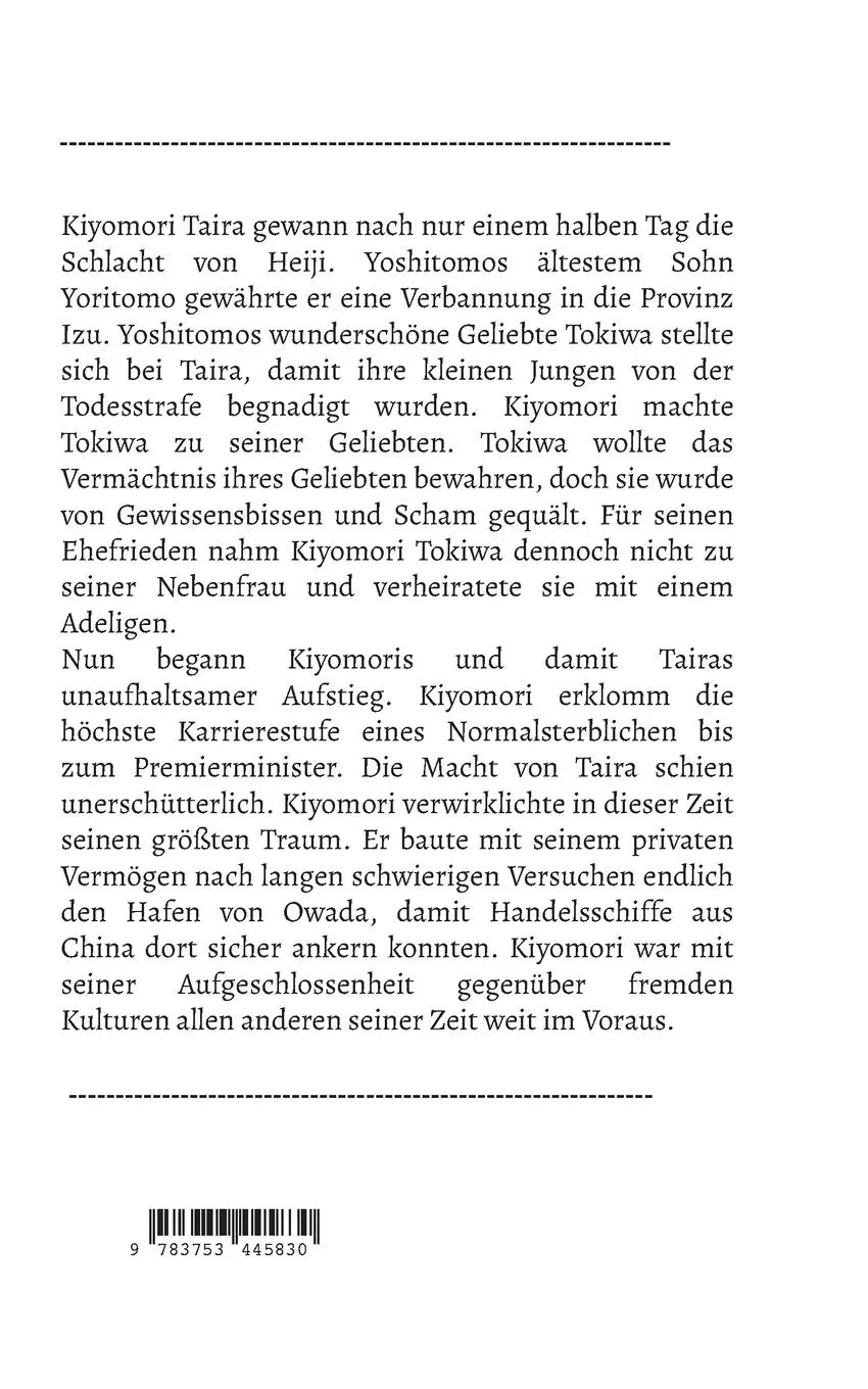 Rückseite: 9783753445830 | Die Geschichte von Taira (3) | Neue Interpretation | Eiji Yoshikawa