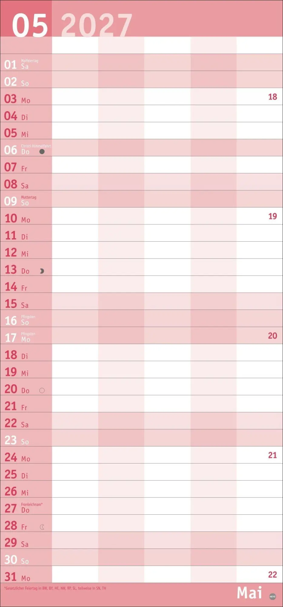 Bild: 9783756415830 | Basic Familienplaner 2027 | Heye | Kalender | Basic Planer Heye | 2027
