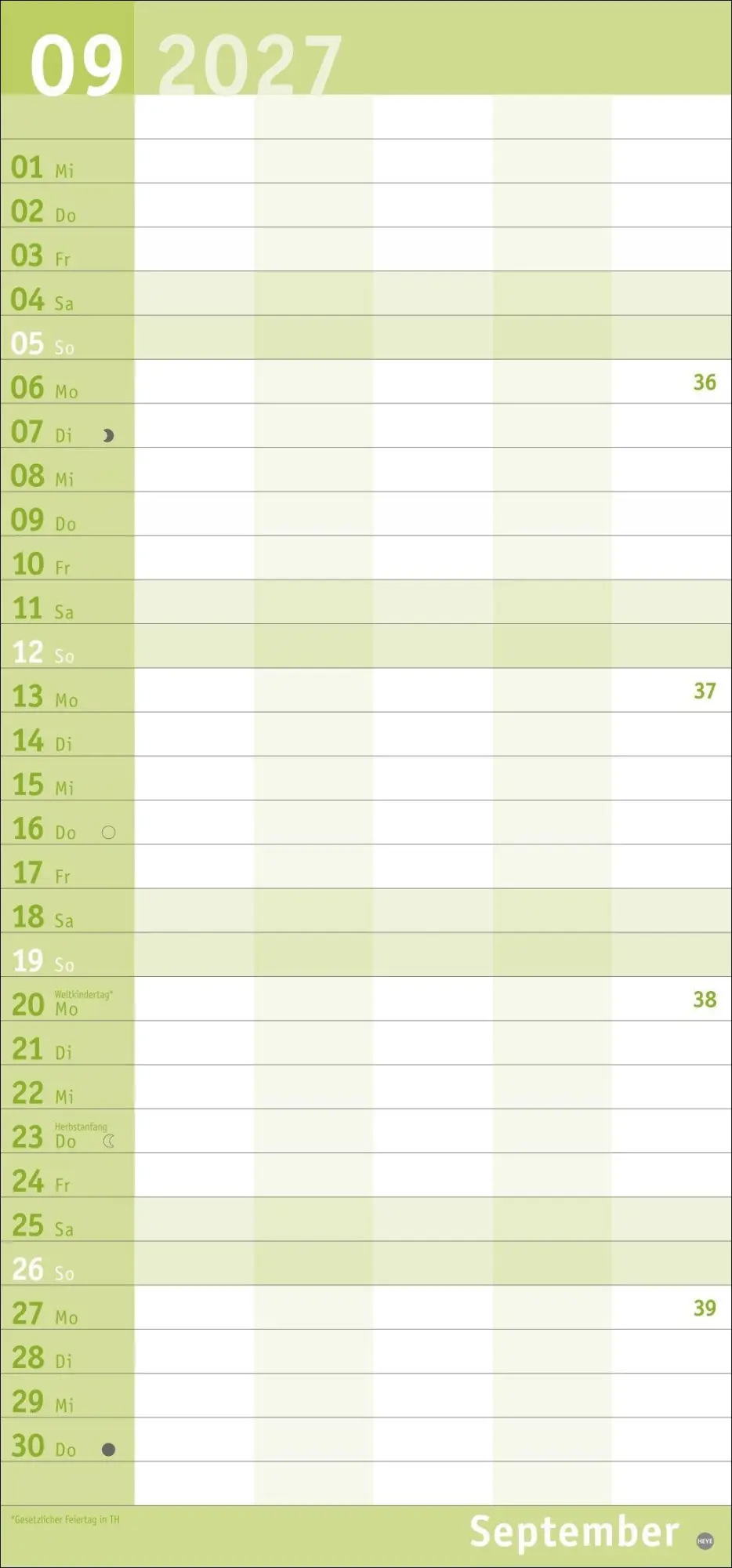 Bild: 9783756415830 | Basic Familienplaner 2027 | Heye | Kalender | Basic Planer Heye | 2027