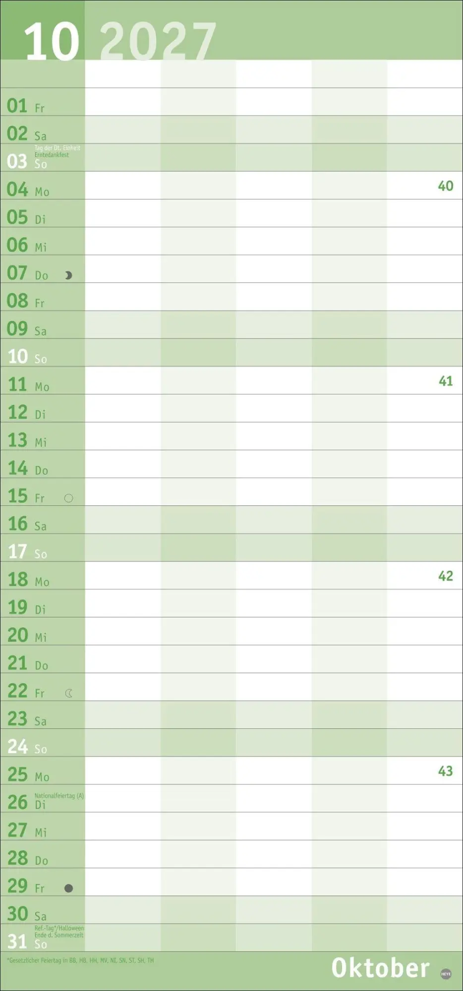 Bild: 9783756415830 | Basic Familienplaner 2027 | Heye | Kalender | Basic Planer Heye | 2027