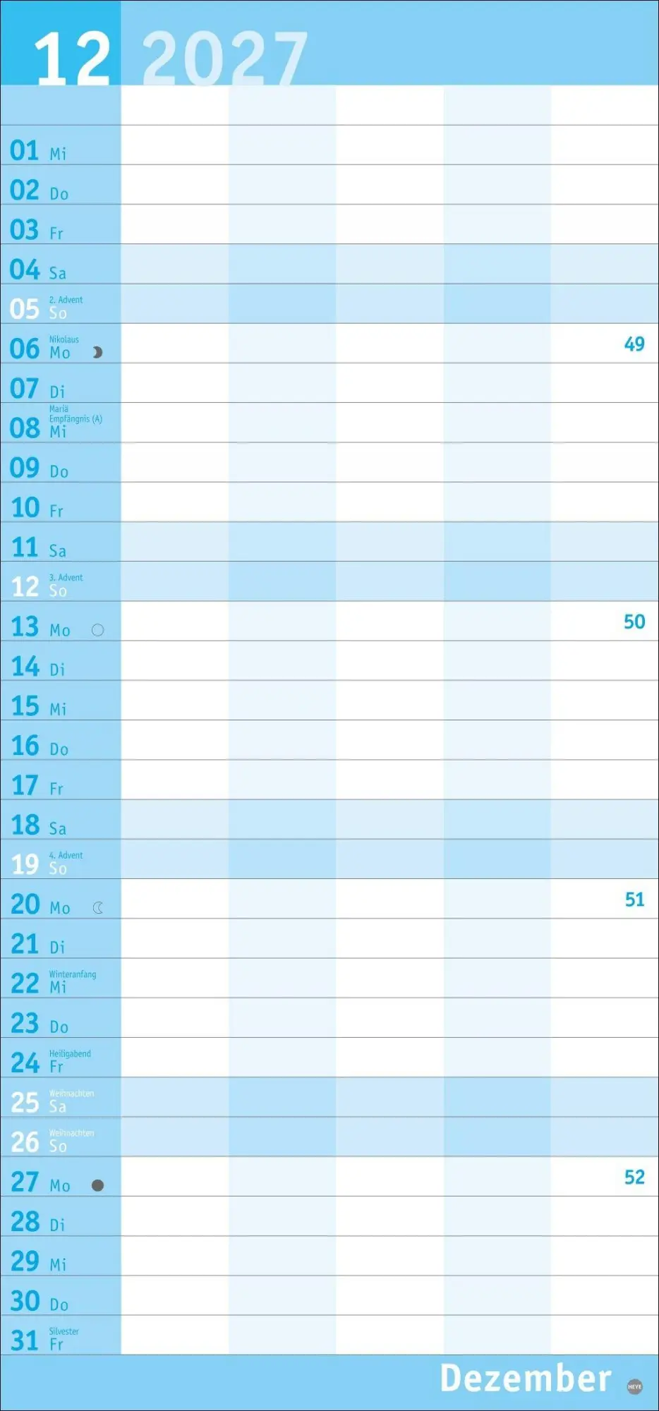 Bild: 9783756415830 | Basic Familienplaner 2027 | Heye | Kalender | Basic Planer Heye | 2027