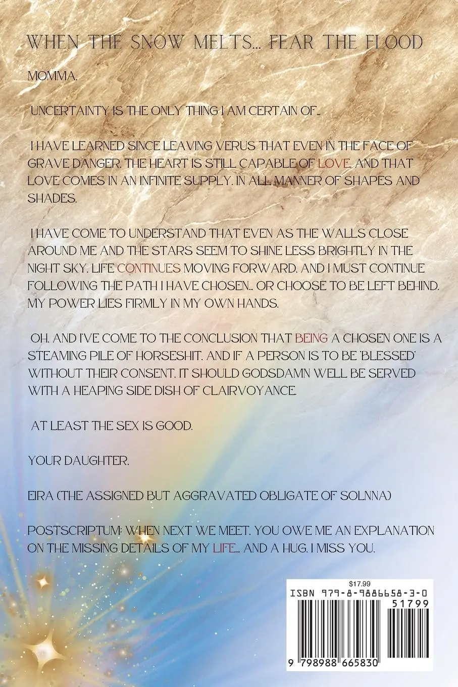 Rückseite: 9798988665830 | Snow on the Summit | E. A. Fortneaux | Taschenbuch | Obligates of Ærta