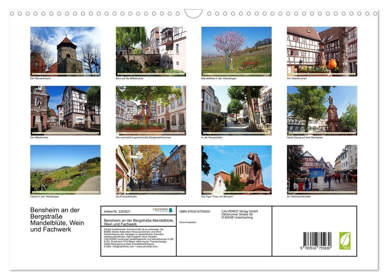 Bild: 9783516755930 | Bensheim an der Bergstraße Mandelblüte, Wein und Fachwerk...
