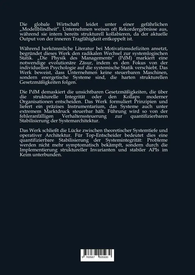 Rückseite: 9783567005930 | Die Physik des Managements | Alexander Schlee | Taschenbuch | 240 S.