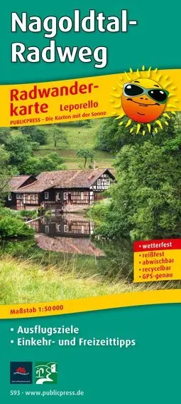 Cover: 9783899205930 | PublicPress Leporello Radtourenkarte Nagoldtal-Radweg | (Land-)Karte