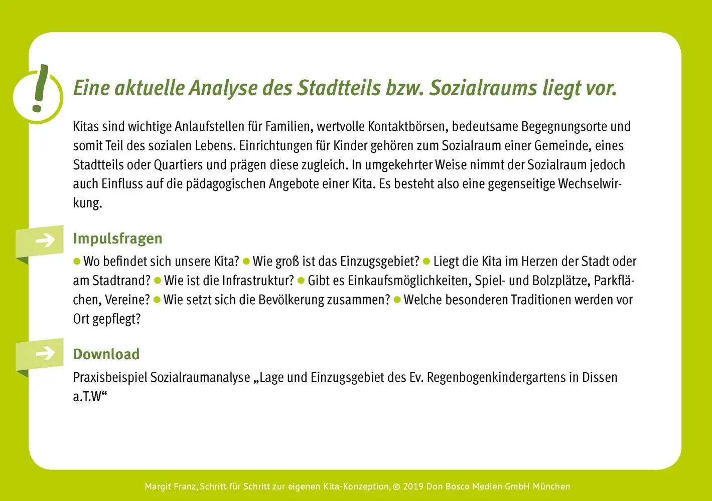 Bild: 4260179516030 | Schritt für Schritt zur eigenen Kita-Konzeption | Margit Franz | 1 Box