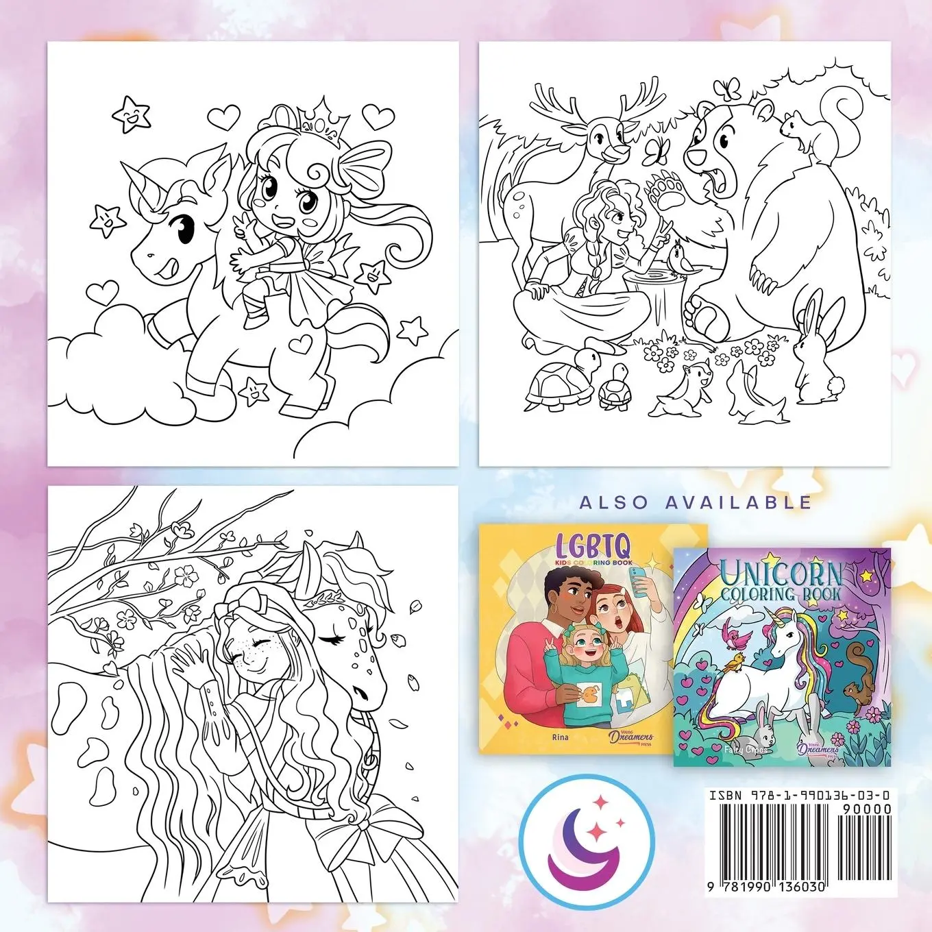 Rückseite: 9781990136030 | Princess Coloring Book | For Kids Ages 4-8, 9-12 | Press | Taschenbuch