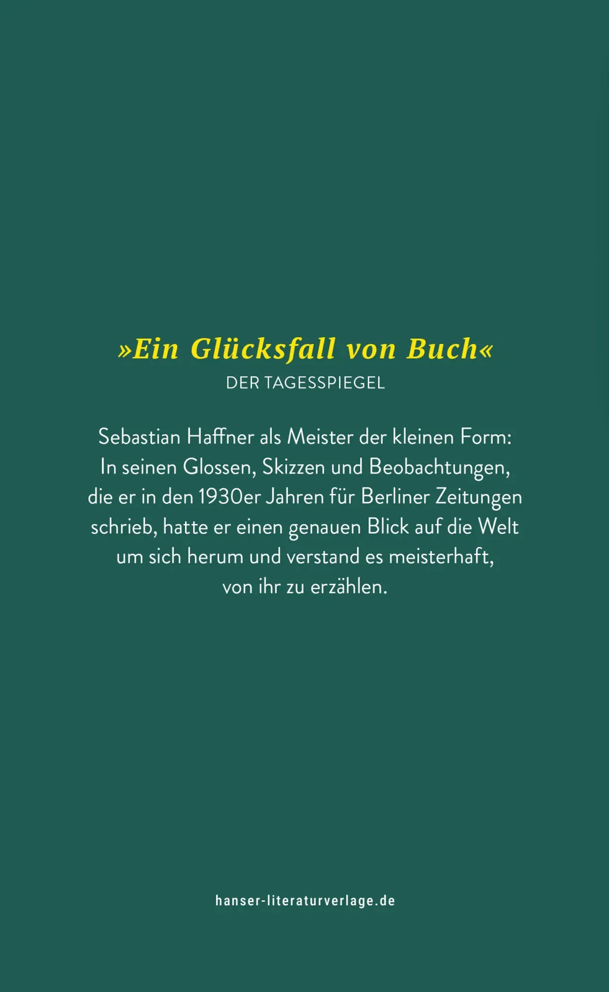 Bild: 9783446286030 | Das Leben der Fußgänger | Feuilletons 1933-1938 | Sebastian Haffner