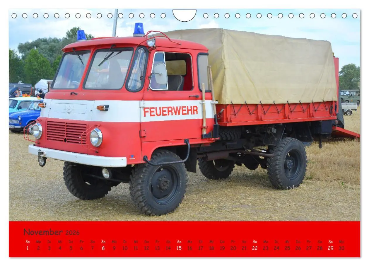 Bild: 9783457316030 | DDR Feuerwehr Klassiker (Wandkalender 2026 DIN A4 quer), CALVENDO...