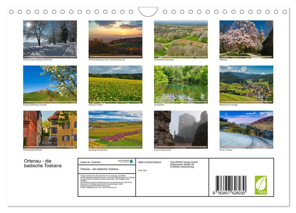 Bild: 9783457626030 | Ortenau - die badische Toskana (Wandkalender 2026 DIN A4 quer),...