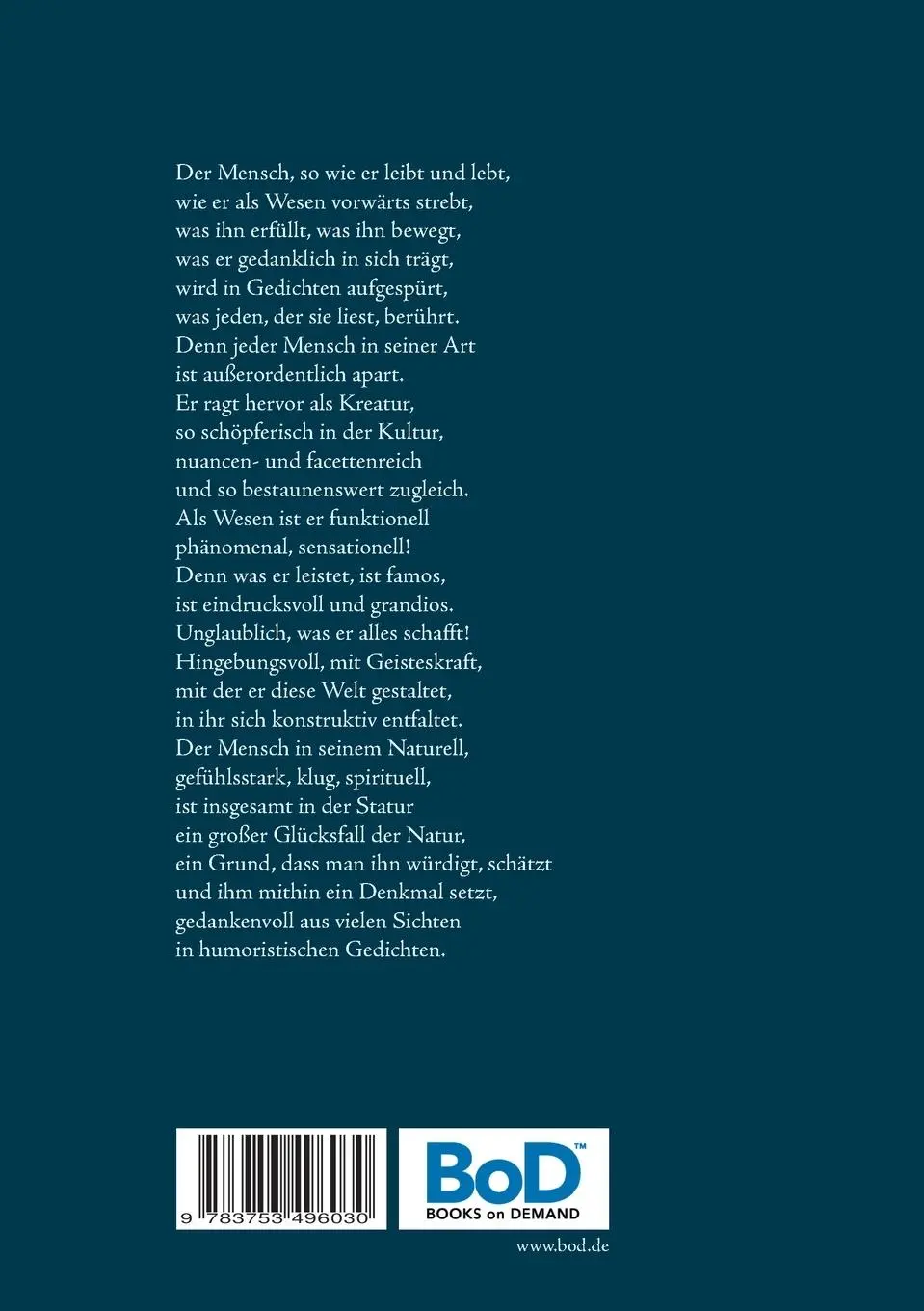 Rückseite: 9783753496030 | Der Mensch, wie er leibt und lebt | Ulrich Kulicke | Taschenbuch
