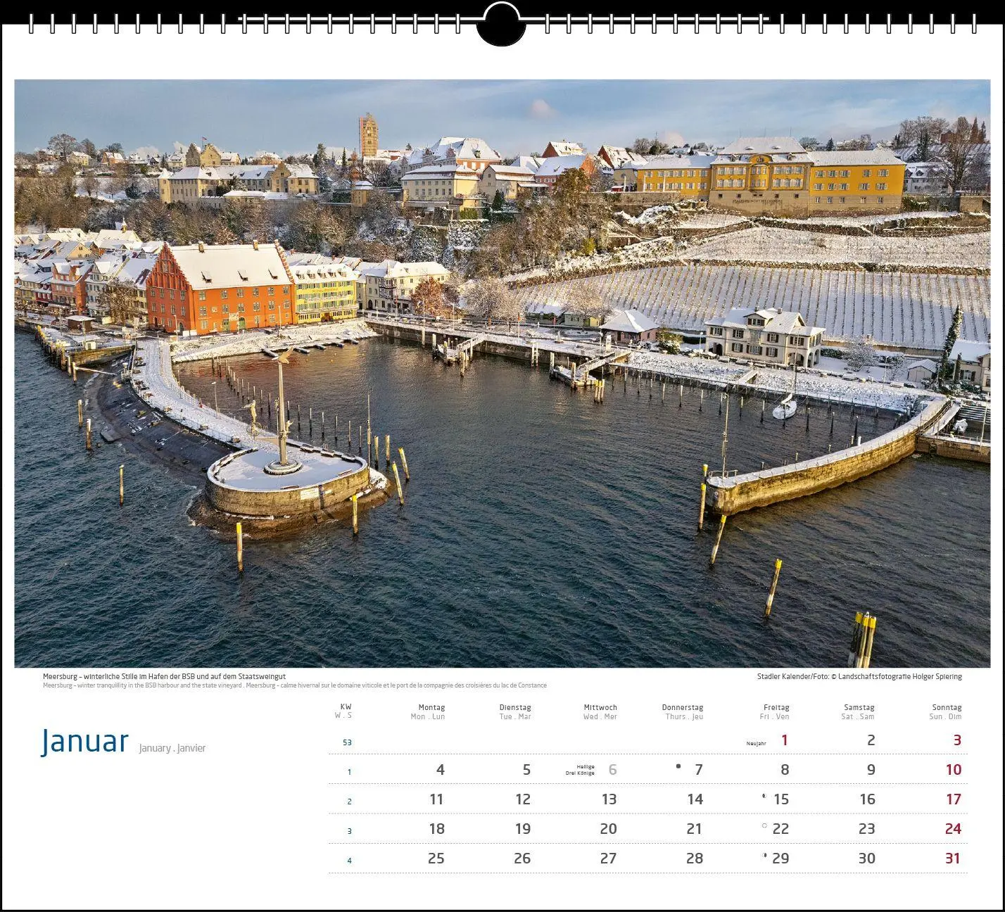 Bild: 9783861926030 | Malerischer Bodensee 2027 | Holger Spiering | Kalender | Spiralbindung