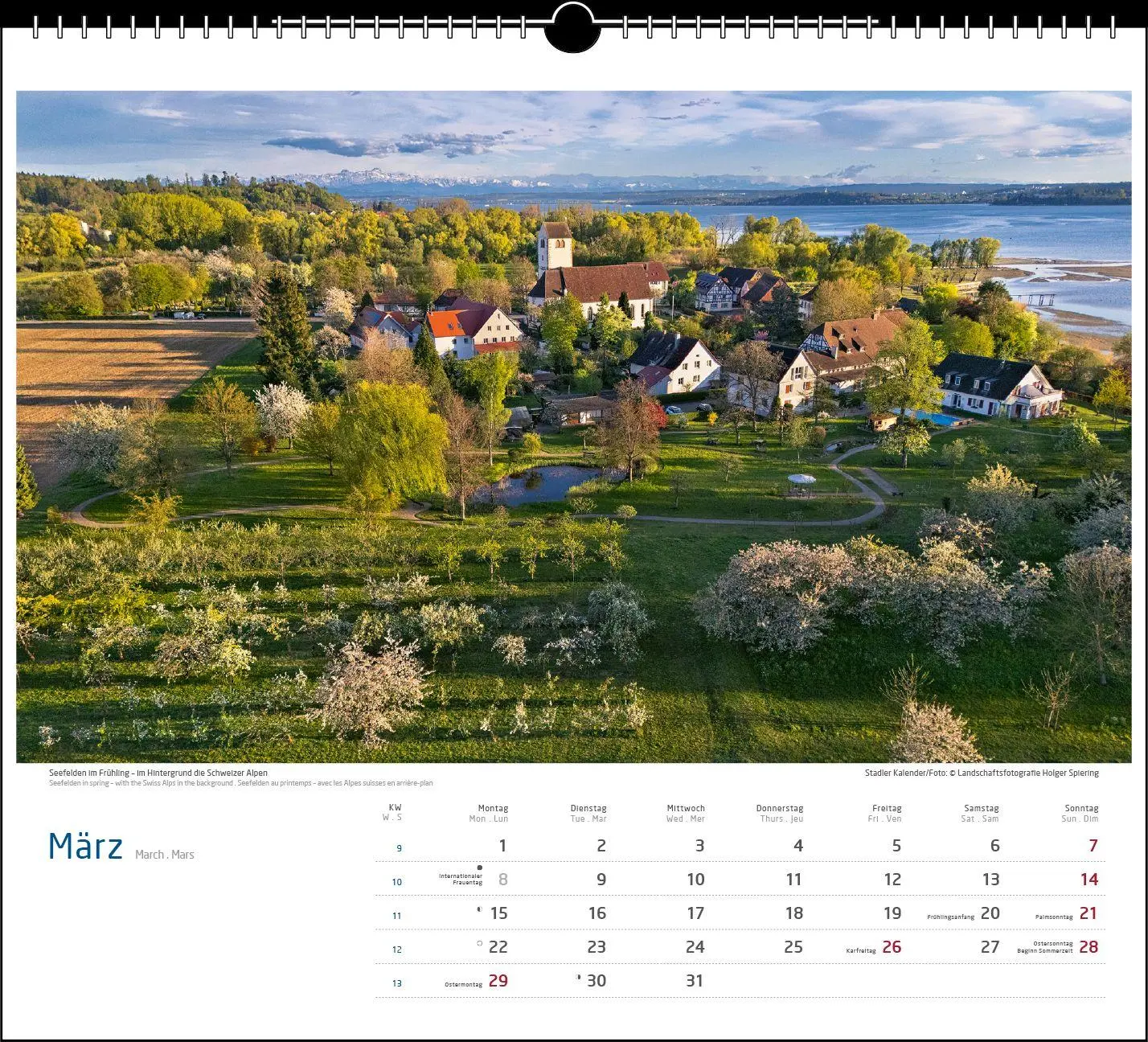 Bild: 9783861926030 | Malerischer Bodensee 2027 | Holger Spiering | Kalender | Spiralbindung