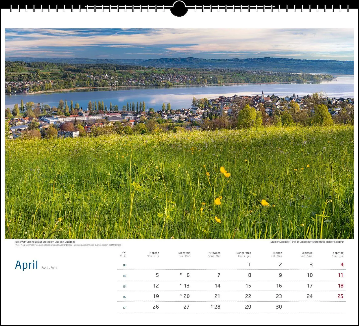 Bild: 9783861926030 | Malerischer Bodensee 2027 | Holger Spiering | Kalender | Spiralbindung