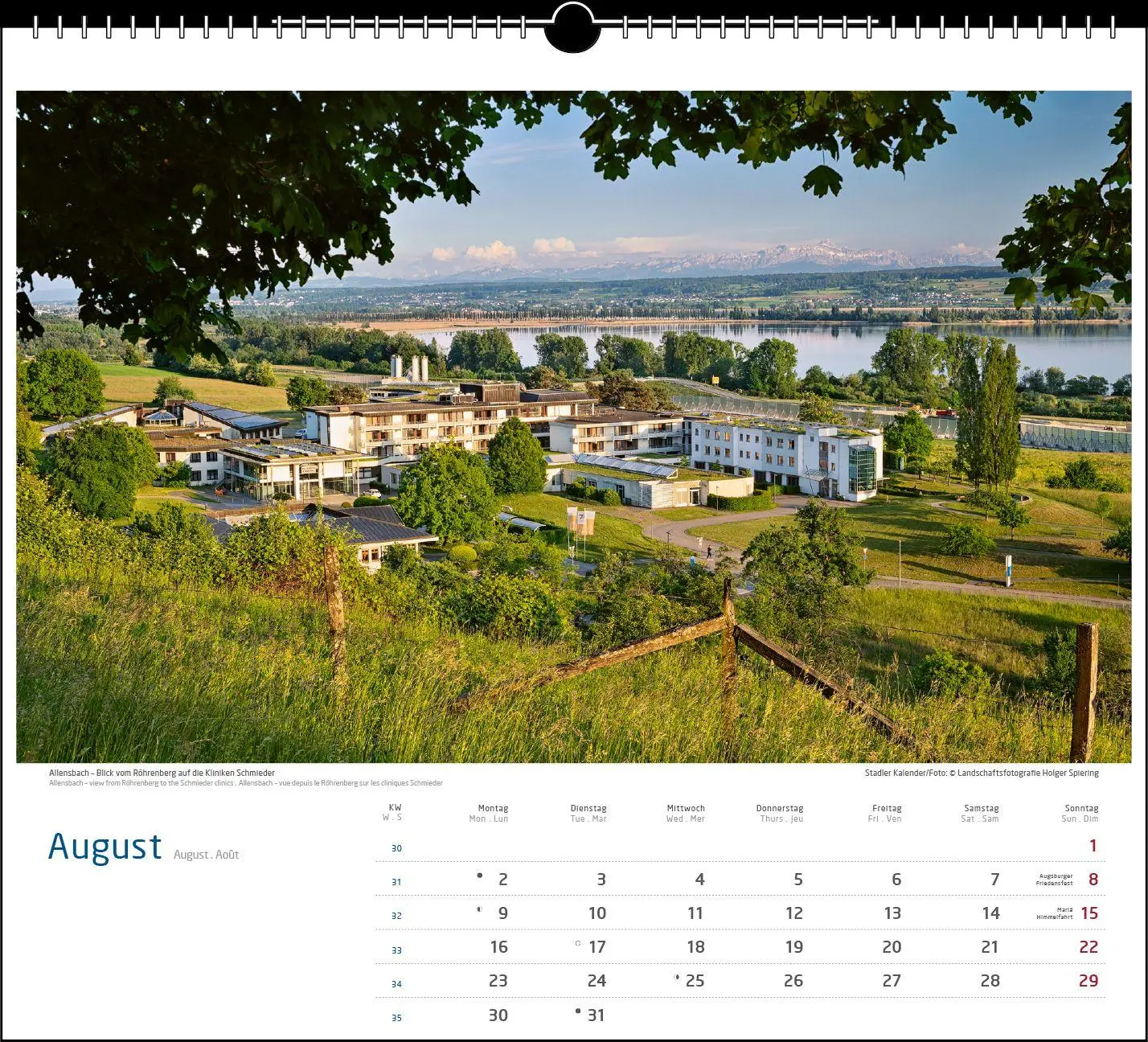 Bild: 9783861926030 | Malerischer Bodensee 2027 | Holger Spiering | Kalender | Spiralbindung