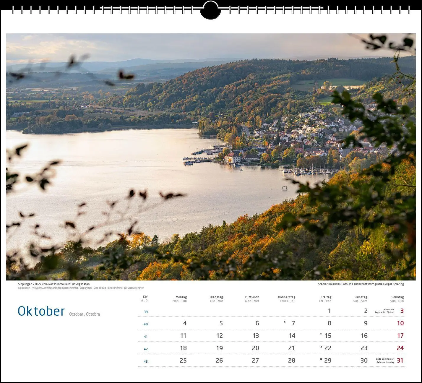 Bild: 9783861926030 | Malerischer Bodensee 2027 | Holger Spiering | Kalender | Spiralbindung