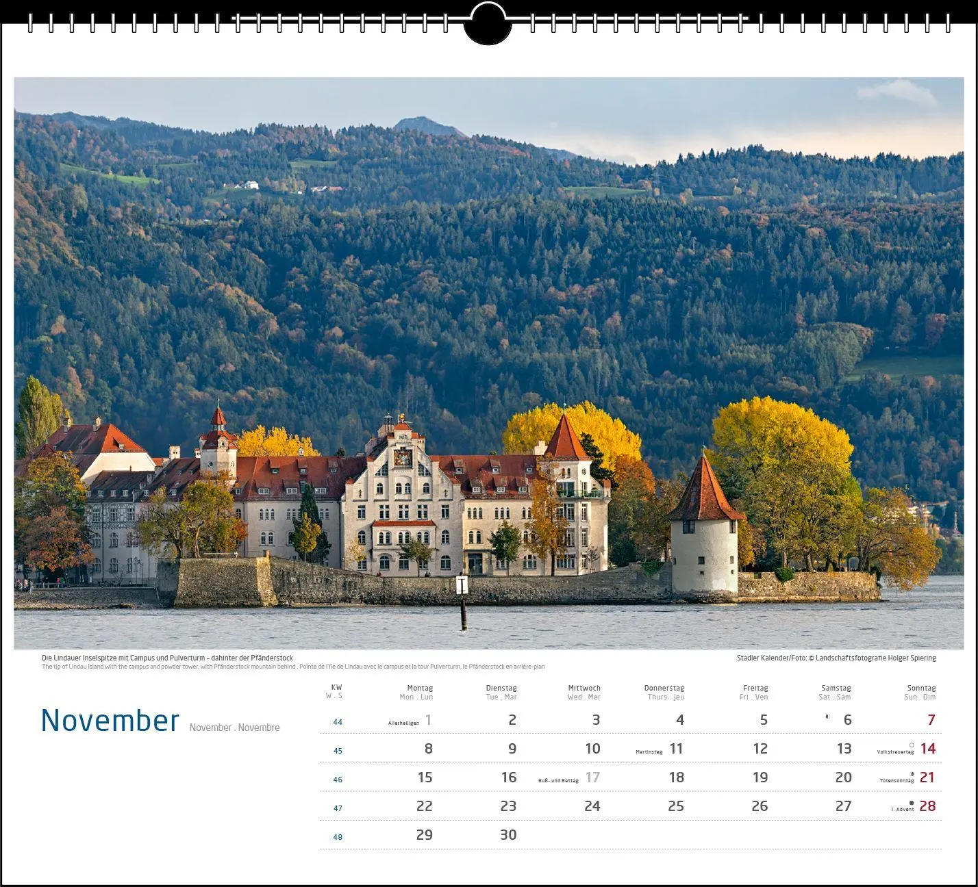 Bild: 9783861926030 | Malerischer Bodensee 2027 | Holger Spiering | Kalender | Spiralbindung
