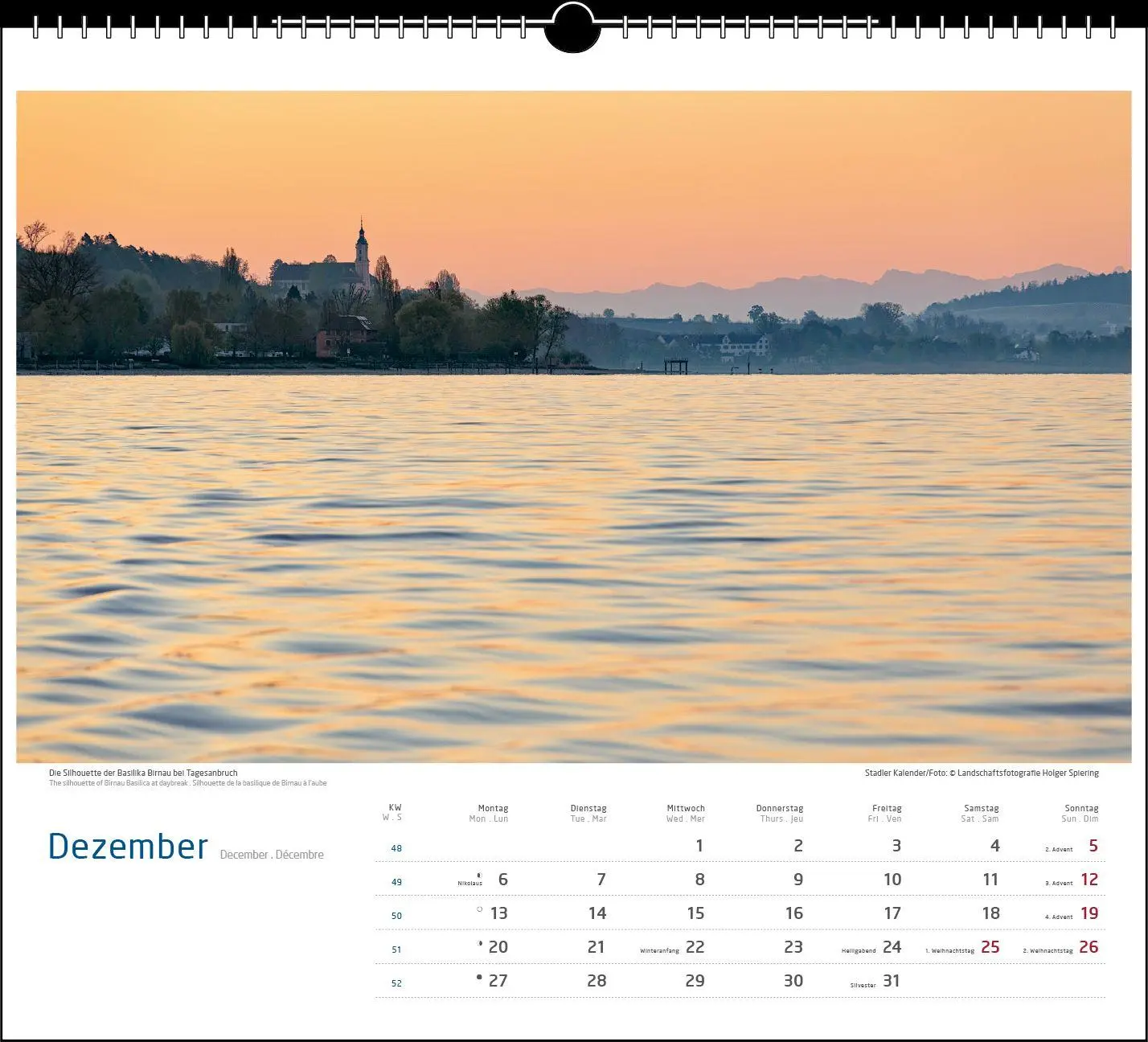 Bild: 9783861926030 | Malerischer Bodensee 2027 | Holger Spiering | Kalender | Spiralbindung