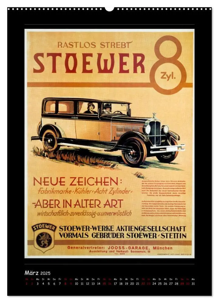 Bild: 9783435906130 | Historische Automobilplakate (Wandkalender 2025 DIN A2 hoch),...