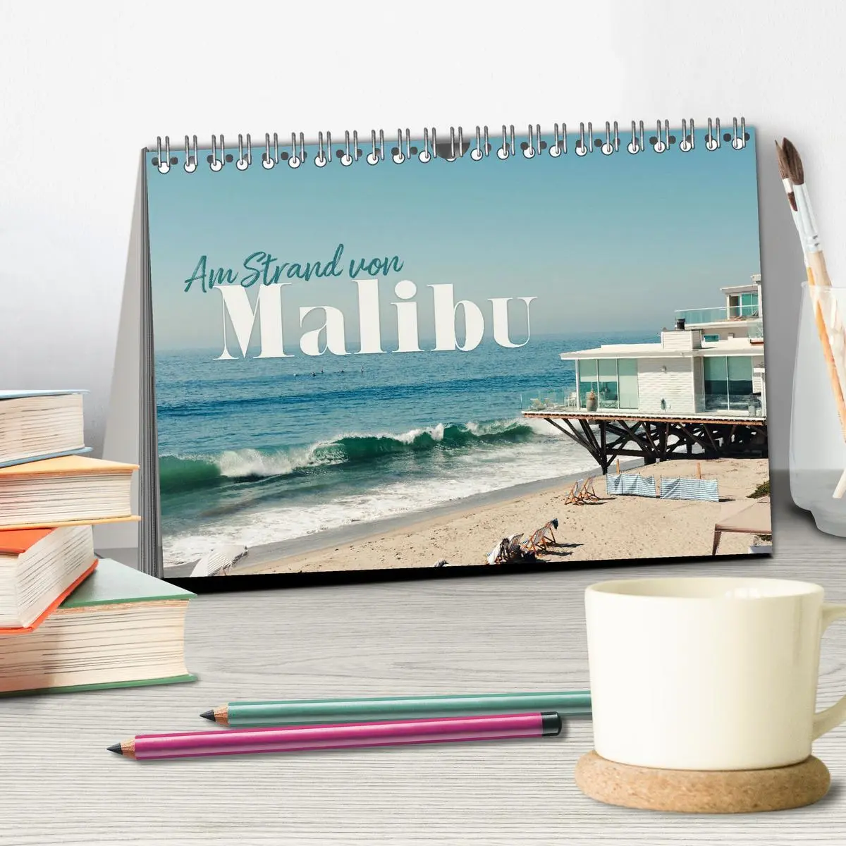 Bild: 9783457616130 | Am Strand von Malibu (Tischkalender 2026 DIN A5 quer), CALVENDO...