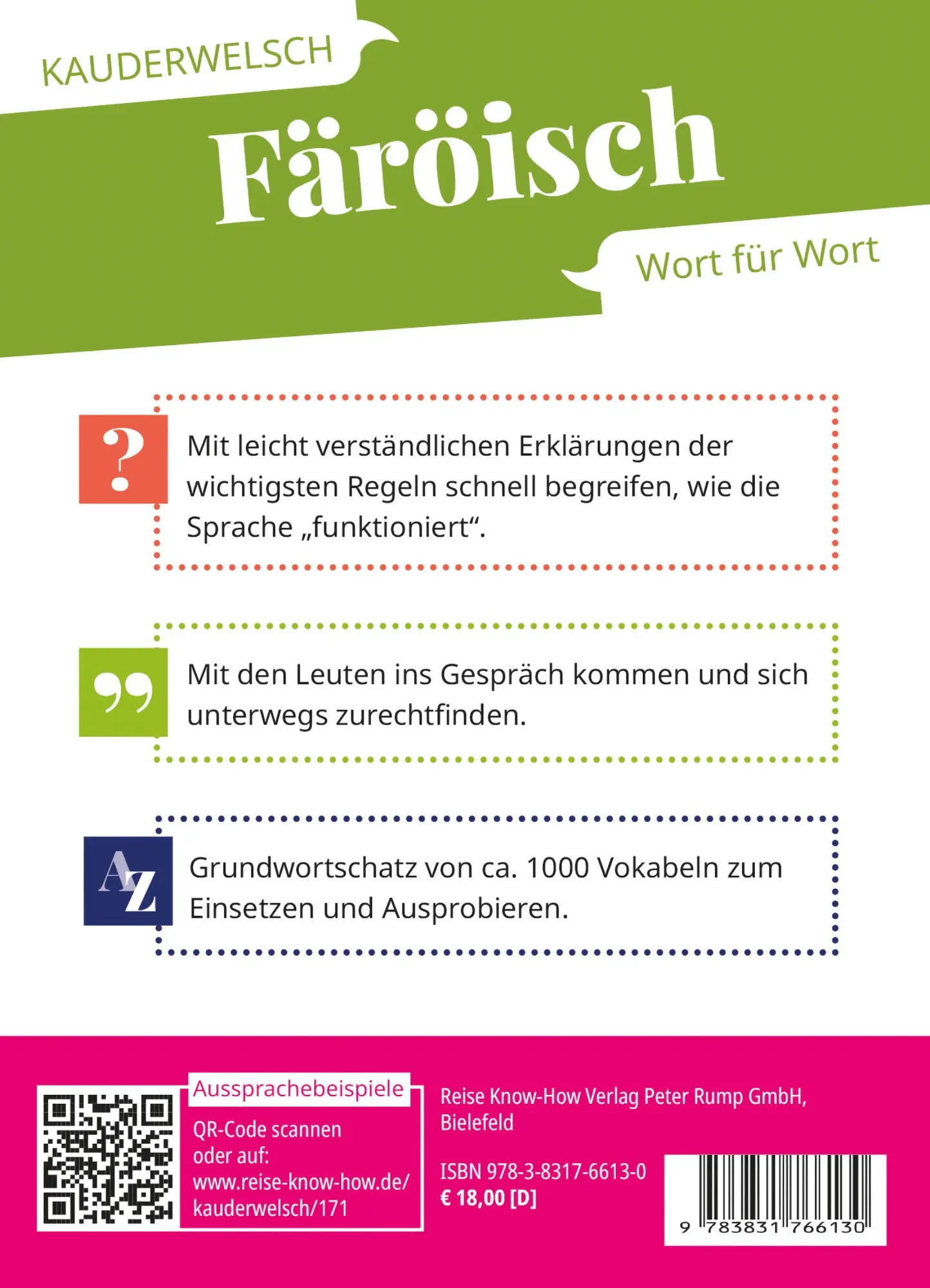 Bild: 9783831766130 | Reise Know-How Färöisch - Wort für Wort | Richard Kölbl | Taschenbuch