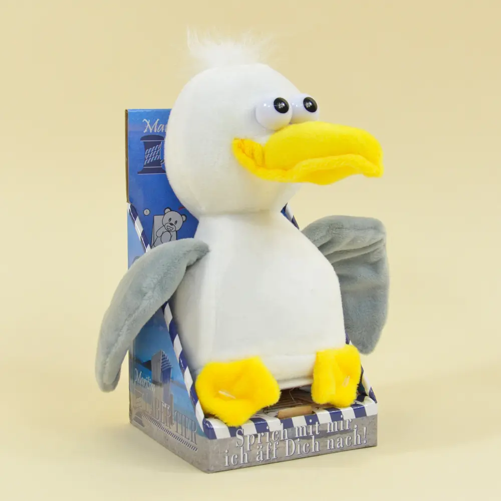 Bild: 4018587756230 | Laber Möwe, sprechendes Kuscheltier | Sichtkarton | LT230 | Deutsch