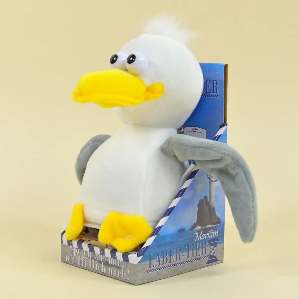 Bild: 4018587756230 | Laber Möwe, sprechendes Kuscheltier | Sichtkarton | LT230 | Deutsch