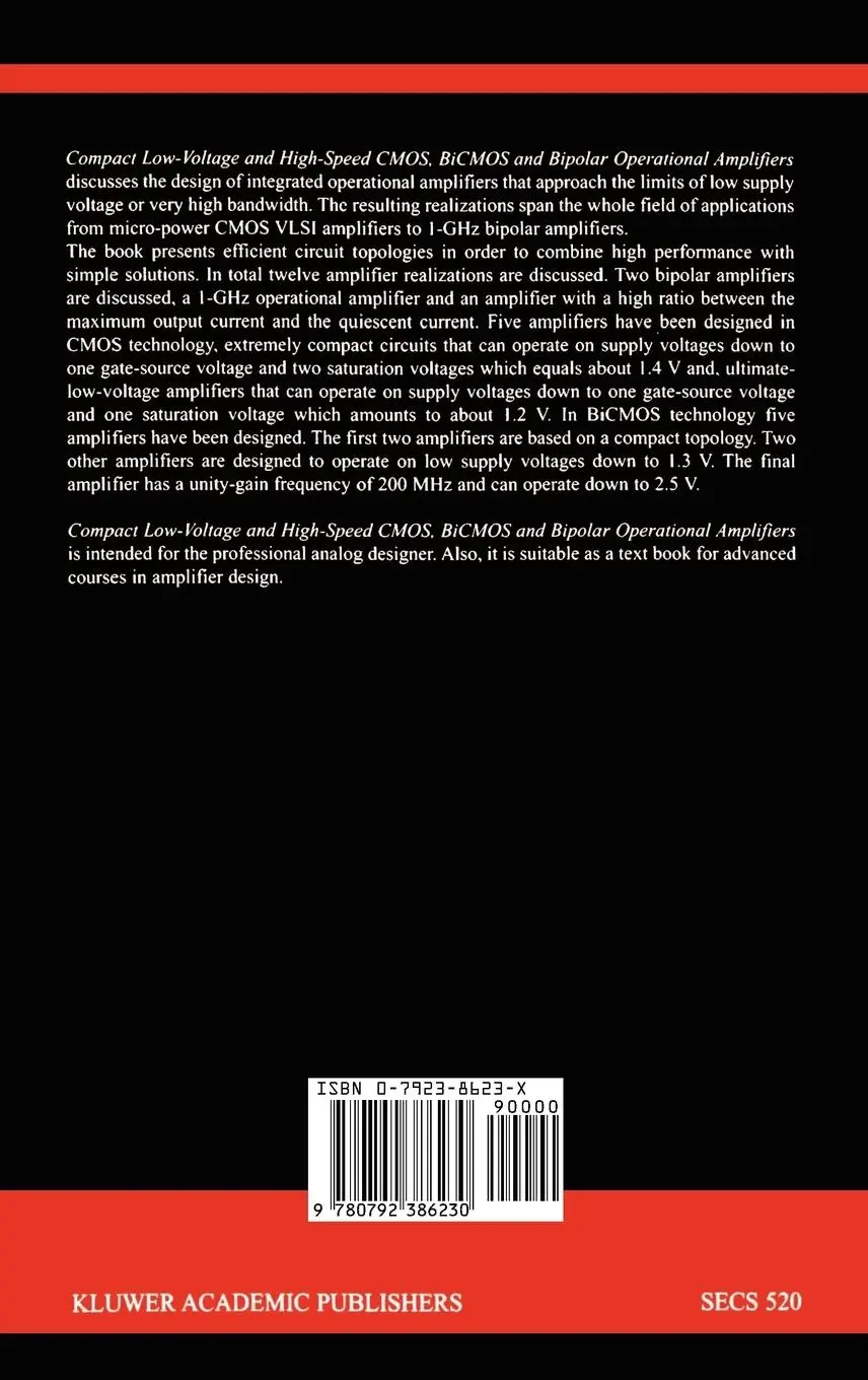 Rückseite: 9780792386230 | Compact Low-Voltage and High-Speed CMOS, BiCMOS and Bipolar...