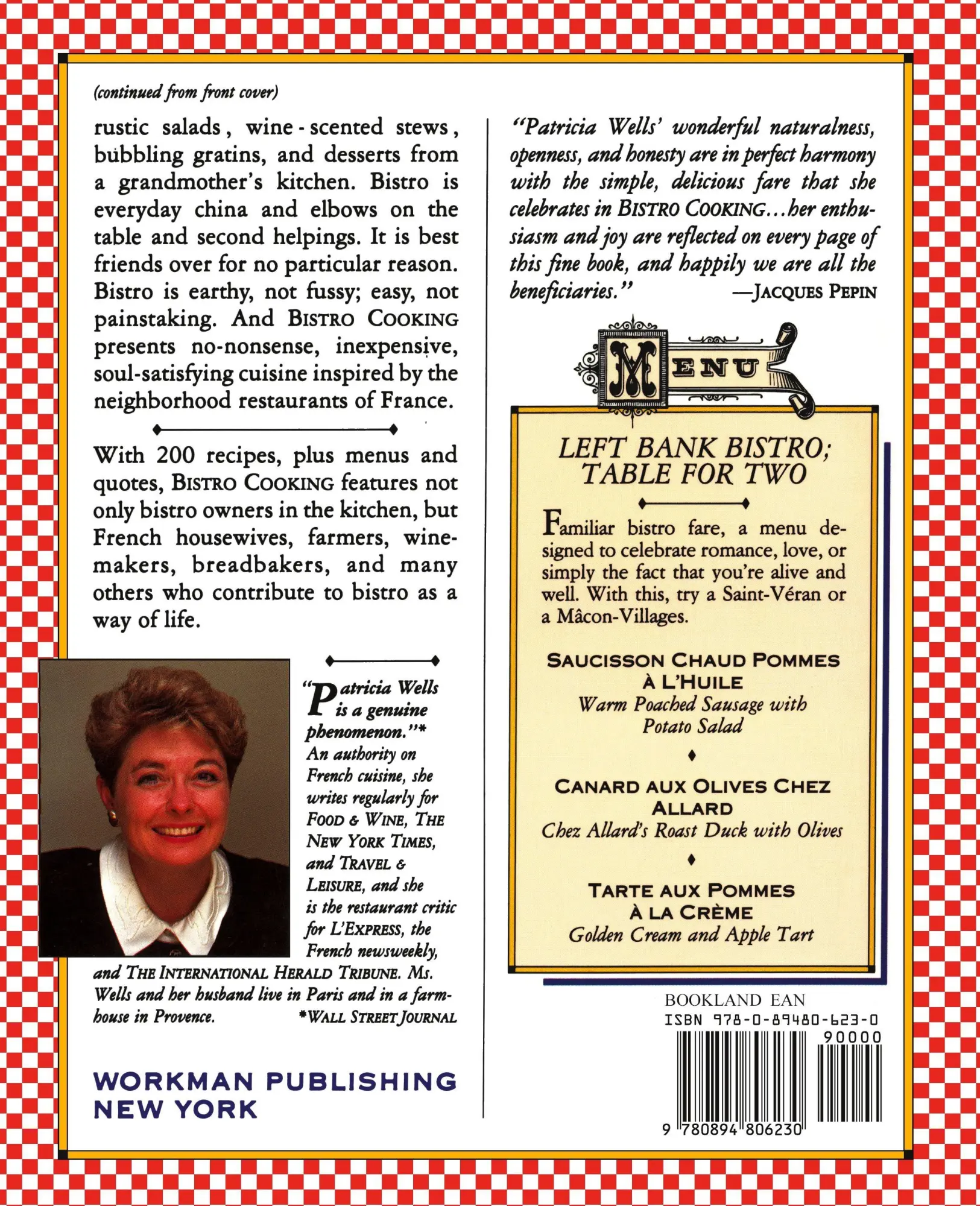 Rückseite: 9780894806230 | Bistro Cooking | Patricia Wells | Taschenbuch | Englisch | 1989