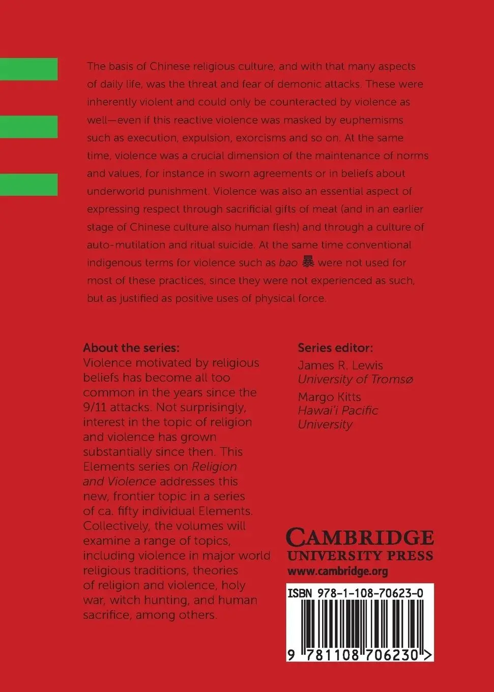 Rückseite: 9781108706230 | Religious Culture and Violence in Traditional China | Barend Ter Haar