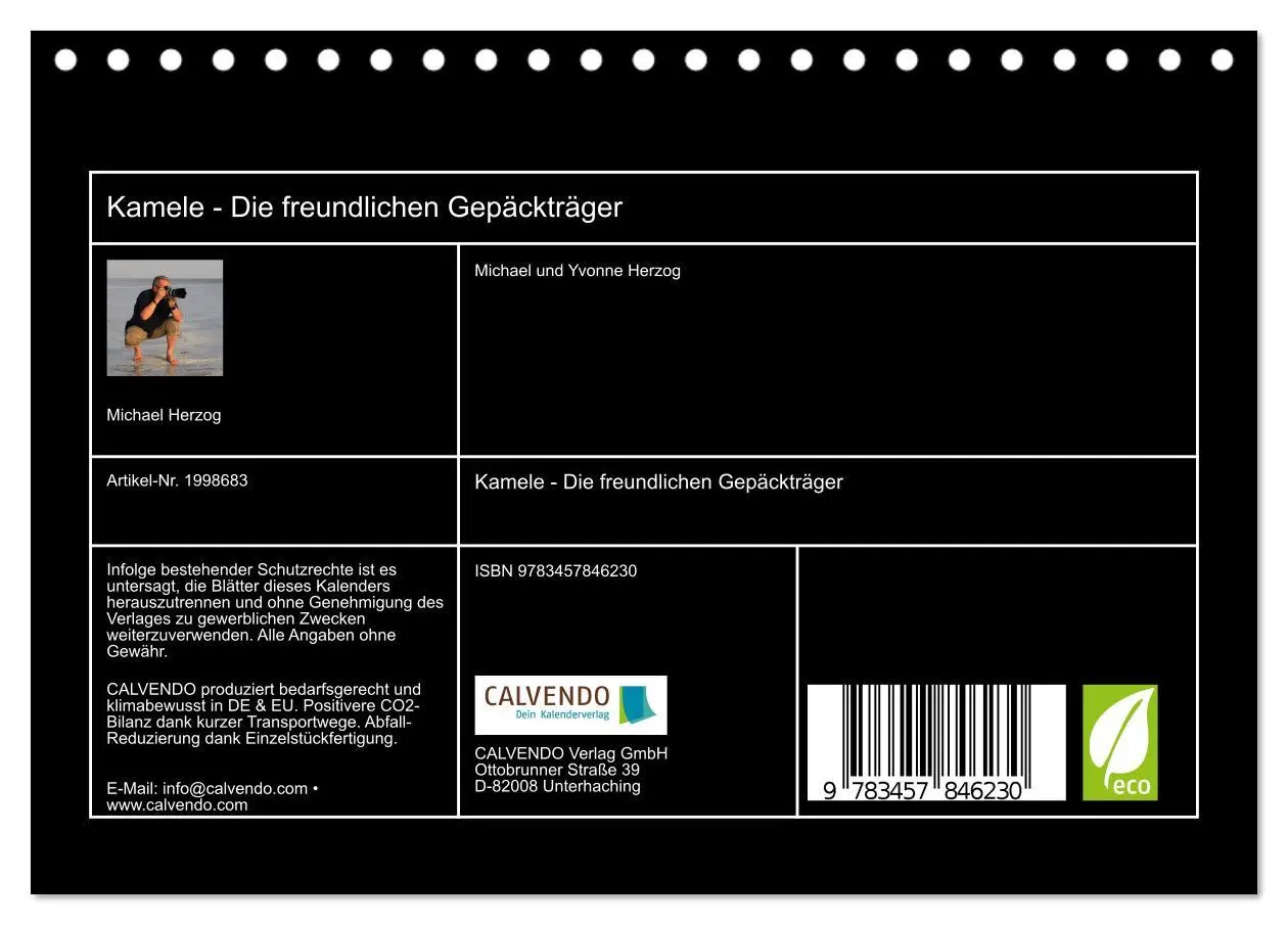 Bild: 9783457846230 | Kamele - Die freundlichen Gepäckträger (Tischkalender 2026 DIN A5...